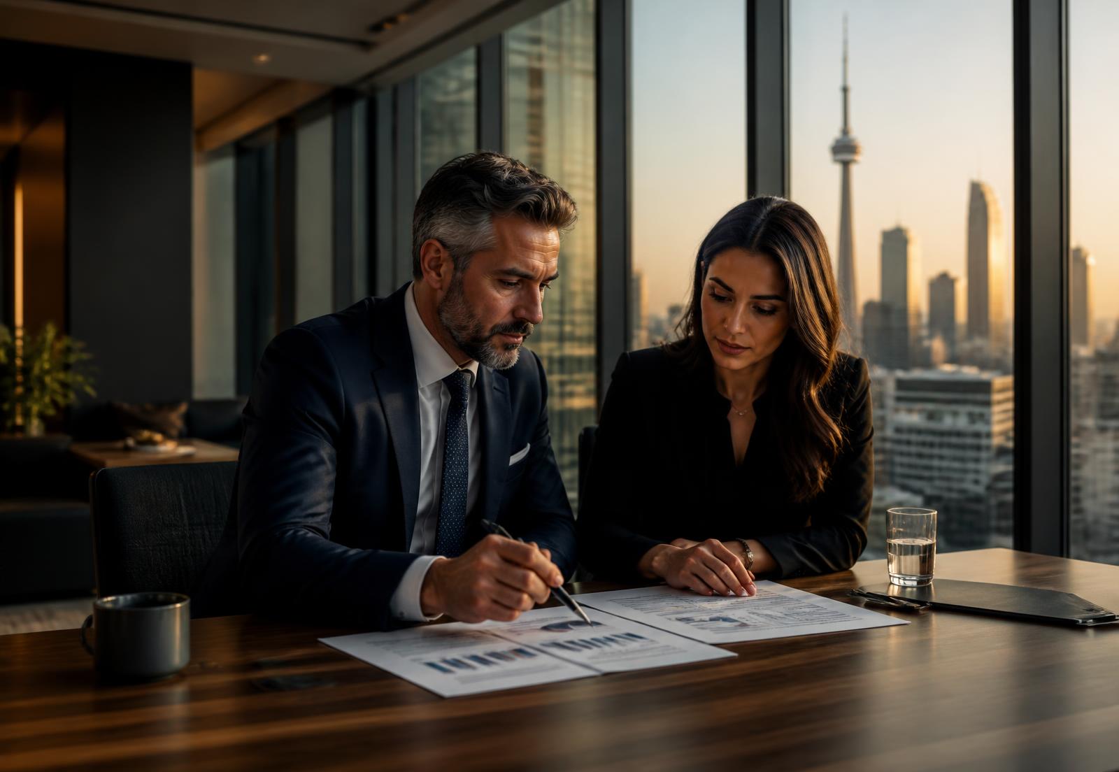 TreasureFunds advisors reviewing a client portfolio report